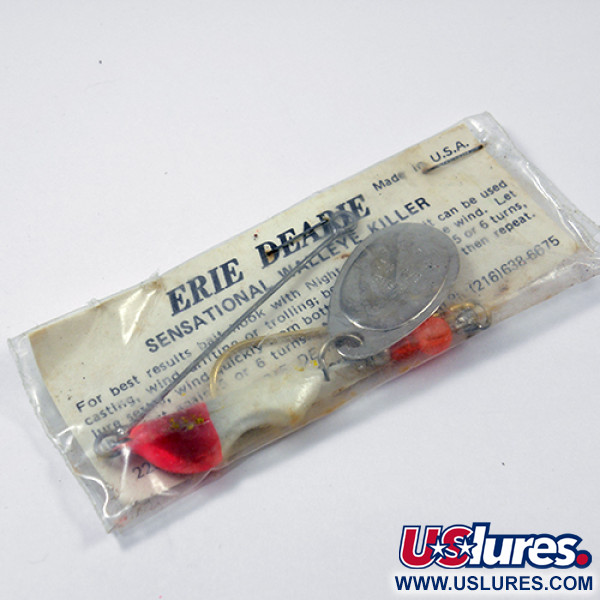  Erie Dearie Walleye Killer, czerwony/biały, 14 g błystka obrotowa #2227