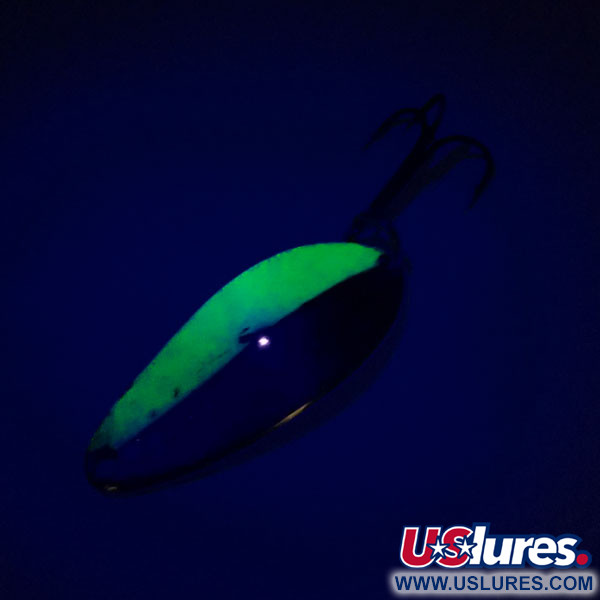 Seneca Little Cleo UV (świeci w ultrafiolecie), nikiel/zielony, 7 g błystka wahadłowa #11059