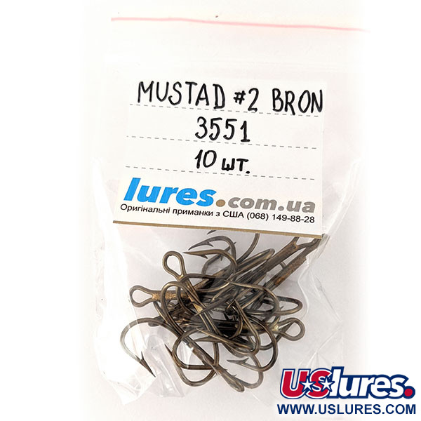  Kotwica Mustad #2 Bronze 3551, Brązowy,  g  #11615