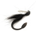Cotton Cordell Banana Head Tattle-Tail Jig + Tattle-Tail Worm (starodawna, z lat 1970-tych), czarny, 14 g  #11260