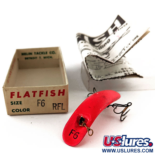  Flatfish F6 Helin Tackle UV (świeci w ultrafiolecie), FRL fluorescencyjny czerwony, 3 g wobler #11910