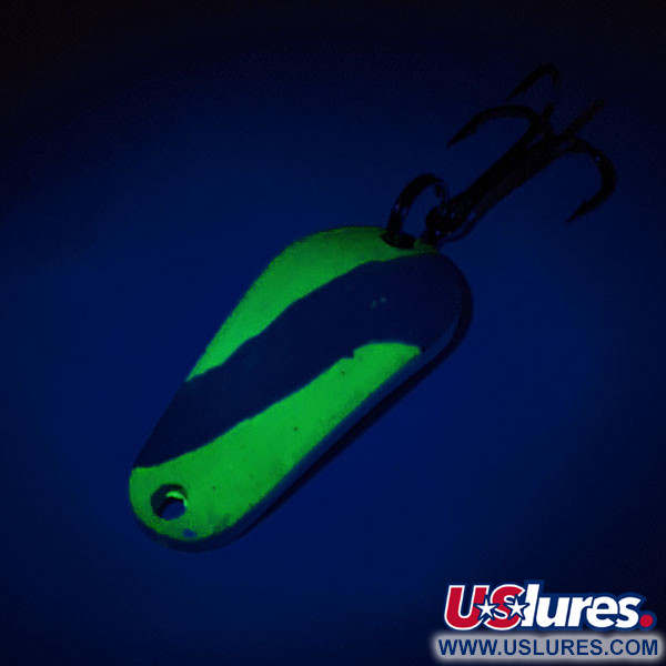 Aeroplane Spinner Aero UV (świeci w ultrafiolecie), zielony/biały/miedziany, 7 g błystka wahadłowa #12054