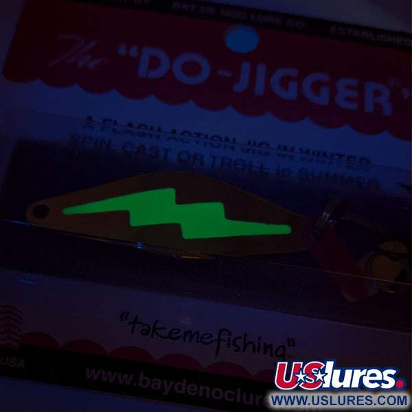  Bay de Noc Do-Jigger #3, złoty/zielony UV, 9 g błystka wahadłowa #20106