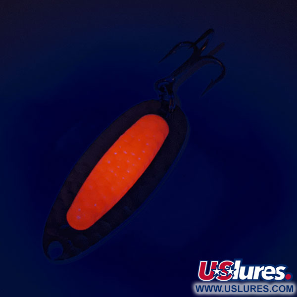  Blue Fox Pixee UV (świeci w ultrafiolecie), nikiel młotkowany/czerwony, 7 g błystka wahadłowa #12485
