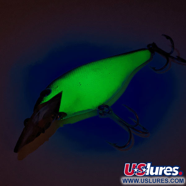 Rebel Fastrac Shallow Floater UV (świeci w ultrafiolecie), zielono/niebieskie oczy, 9 g wobler #12669