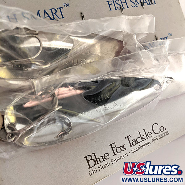  Stojak dealerski błystek Blue Fox Aqua Spoon, czerwony/biały/nikiel, 21 g błystka wahadłowa #12794
