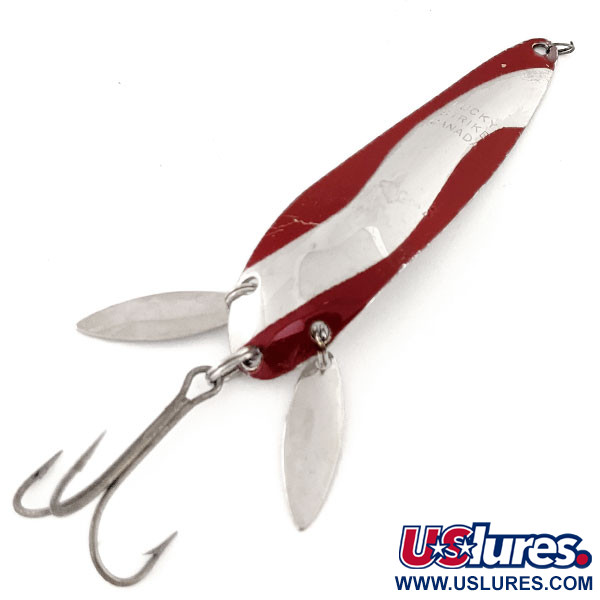 Lucky Strike Luky Strike Canada Attractor Spoon ze skrzydełkami, nikiel/czerwony, 14 g błystka wahadłowa #12840