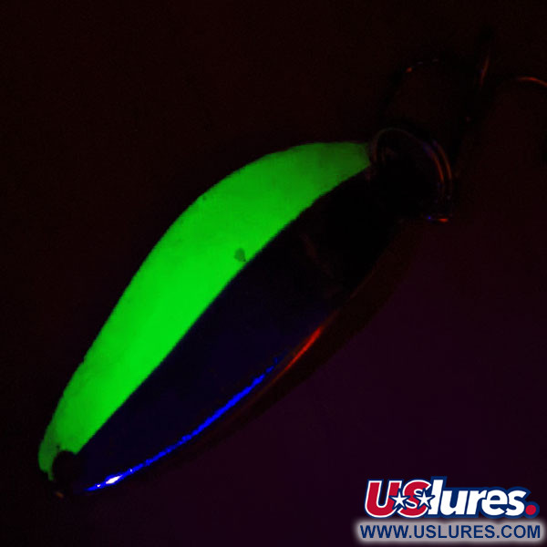  Little Cleo Seneca UV (świeci w ultrafiolecie), nikiel/zielony, 7 g błystka wahadłowa #13220
