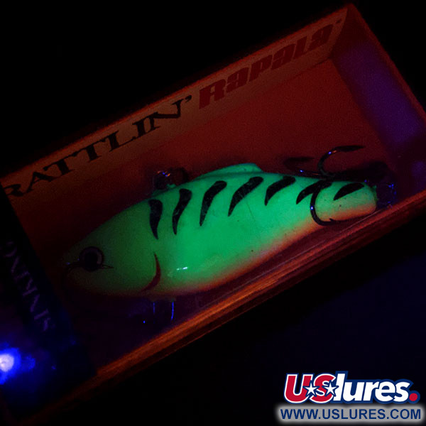  Rapala Rattl'n Rap 05 UV (świeci w ultrafiolecie), Fire Tiger (Ognisty Tygrys), 11 g błystka wahadłowa #17318