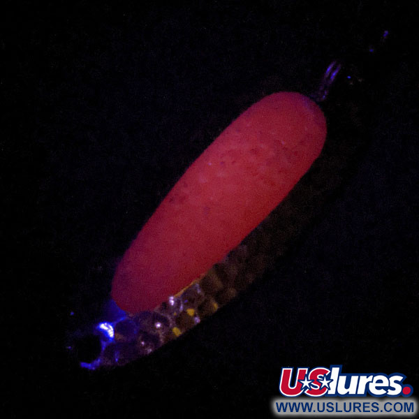  Nebco Pixee UV (świeci w ultrafiolecie), nikiel młotkowany/czerwony, 14 g błystka wahadłowa #13674