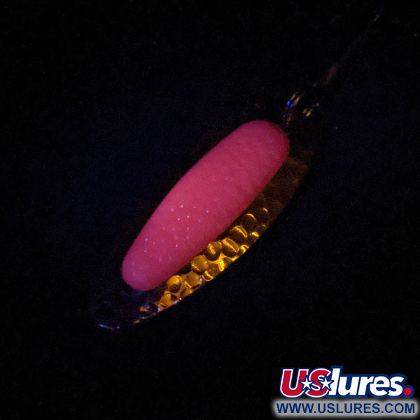 Blue Fox Pixee UV (świeci w ultrafiolecie), młotkowany złoty/różowy UV - świeci w ultrafiolecie, 14 g błystka wahadłowa #13833