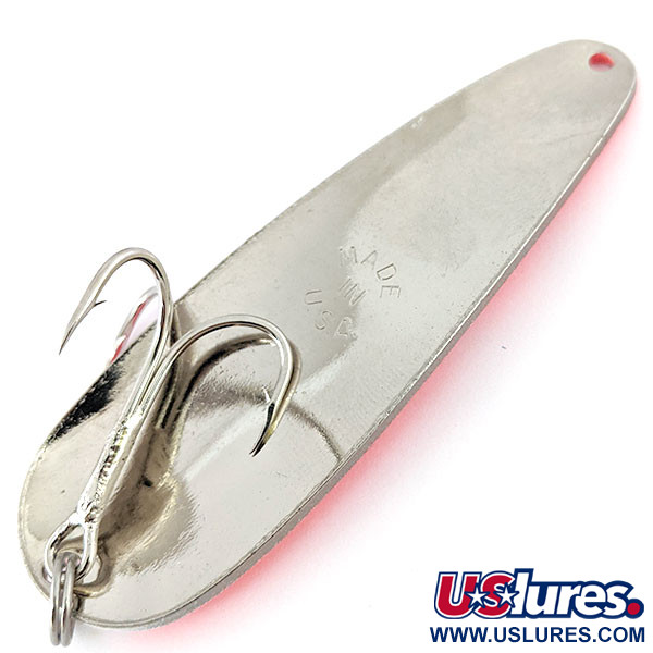  ​Worth Chippewa Steel Spoon UV (świeci w ultrafiolecie), neonowy różowy/biały/nikiel, 35 g błystka wahadłowa #14017