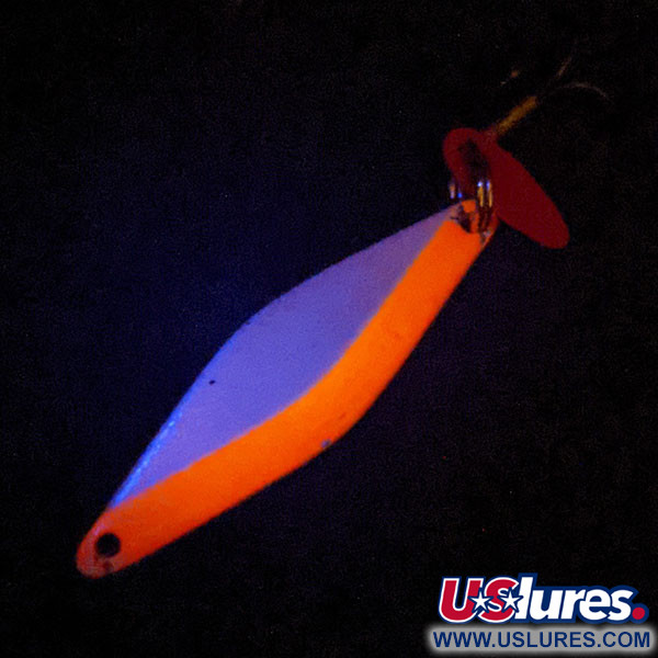  Bay de Noc Do-Jigger UV (świeci w ultrafiolecie), biały/pomarańczowy, 5 g błystka wahadłowa #14907