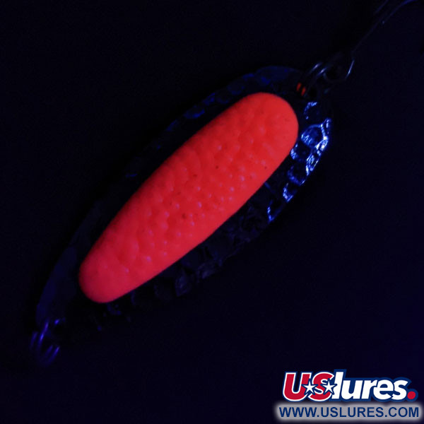  Blue Fox Pixee UV (świeci w ultrafiolecie), Młotkowany nikiel/różowy UV-świeci w świetle ultrafioletowym, 14 g błystka wahadłowa #16632