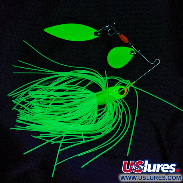  Booyah Tandem Colorado Willow Spinnerbait, chartreuse UV, 9 g  #19746