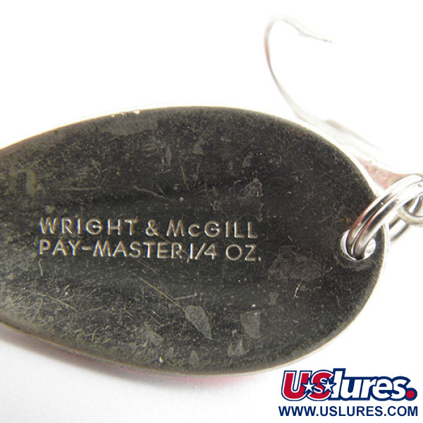  Wright & McGill Pay-Master, czerwony/biały/nikiel, 7 g błystka wahadłowa #0941