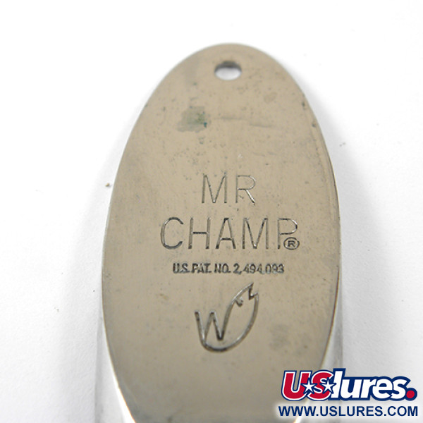 Weber Mr Champ, nikiel/żółty ogon, 35 g błystka wahadłowa #1278