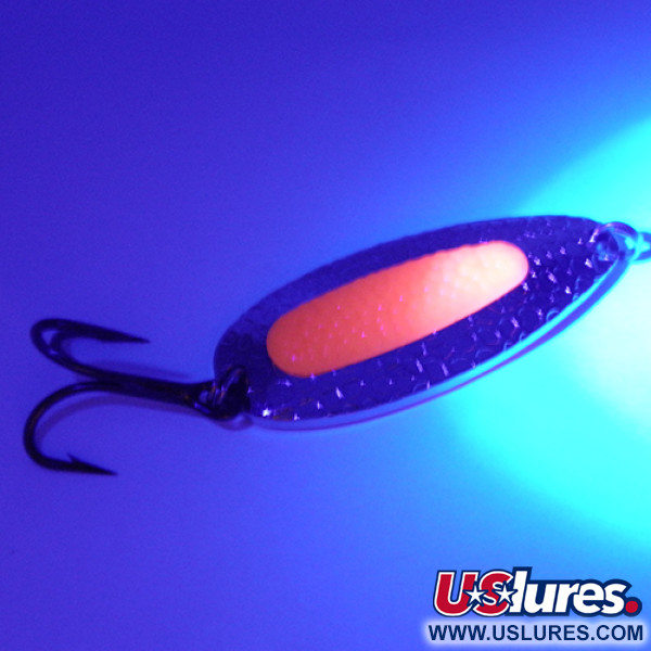  Blue Fox Pixee UV (świeci w ultrafiolecie), nikiel/Glow UV - świeci w ultrafiolecie, 24 g błystka wahadłowa #2351