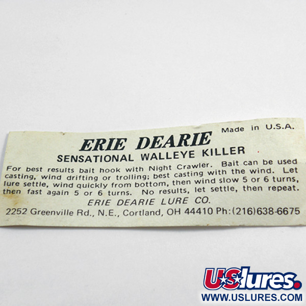  Erie Dearie Walleye Killer, czerwony/nikiel, 9 g błystka obrotowa #2397
