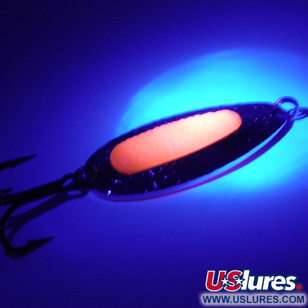  Blue Fox Pixee UV (świeci w ultrafiolecie), nikiel/pomarańczowy, 24 g błystka wahadłowa #3336