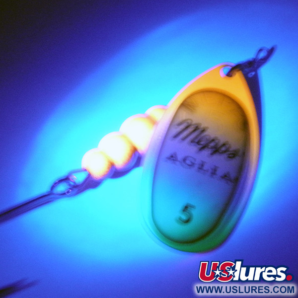  Mepps Aglia 5 Fluo UV (świeci w ultrafiolecie), Fluo UV - świeci w ultrafiolecie, 14 g błystka obrotowa #3568