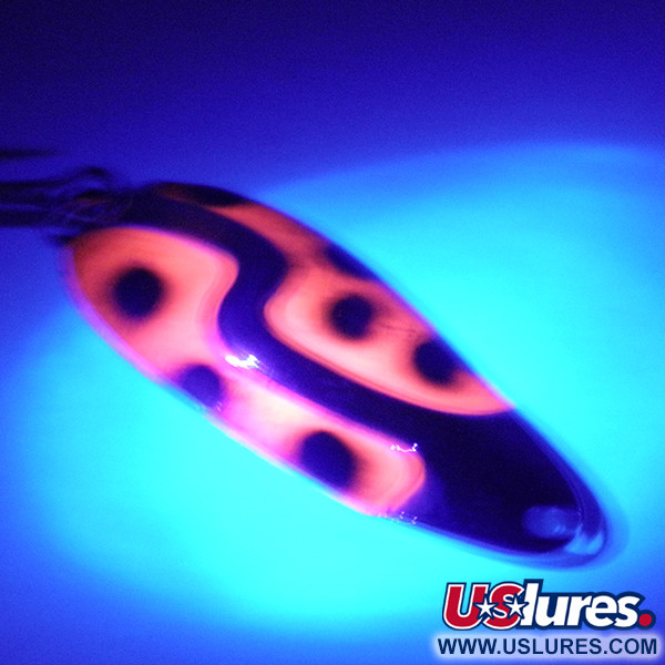 Kushner Tackle Kush Spoon UV (świeci w ultrafiolecie), nikiel/róż/czarny UV - świeci w świetle ultrafioletowym, 9 g błystka wahadłowa #3584