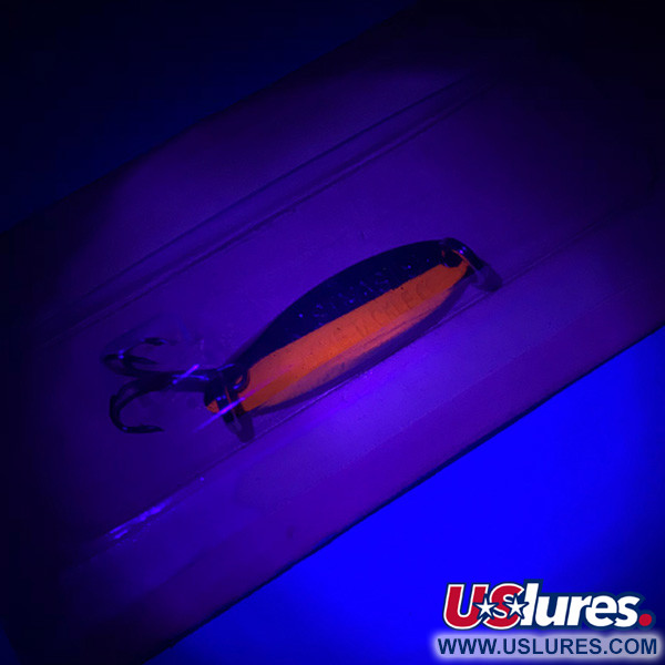 Acme Kastmaster UV (świeci w ultrafiolecie), nikiel/pomarańczowy UV - świeci w ultrafiolecie, 3,5 g błystka wahadłowa #4383
