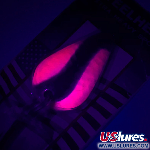 Rainbow Plastics Steelhead UV (świeci w ultrafiolecie), nikiel/neonowy różowy, 14 g błystka wahadłowa #4569
