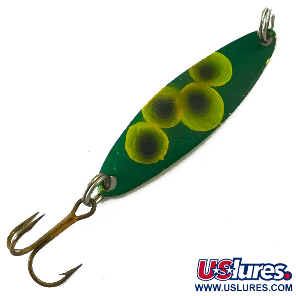 Luhr Jensen Needlefish 1, Żaba/zielony/mosiądz, 2 g błystka wahadłowa #4655