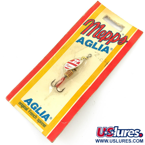  Mepps Aglia 1, czerwony/biały/złoty, 3,5 g błystka obrotowa #4660