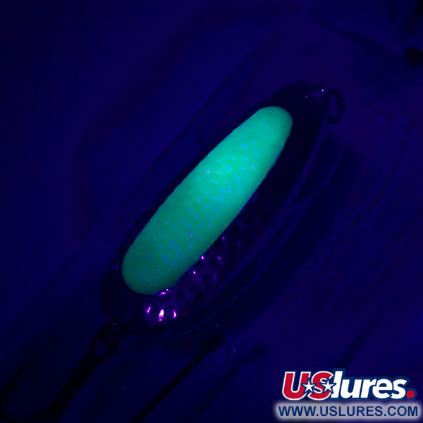  Blue Fox Pixee UV (świeci w ultrafiolecie)​, młotkowany nikiel/żółty/UV​ - świeci w świetle ultrafioletowym, 14 g błystka wahadłowa #4738