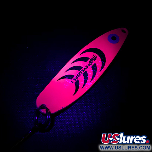 Mepps Syclops 1 UV (świeci w ultrafiolecie), różowy/mosiądz, 12 g błystka wahadłowa #4757