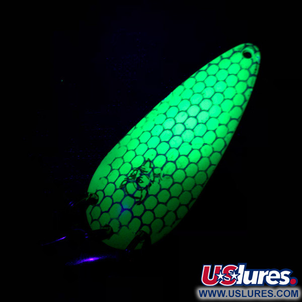 Eppinger Dardevle Imp Klicker UV (świeci w ultrafiolecie), zielony/nikiel/żółty UV - świeci w ultrafiolecie, 11 g błystka wahadłowa #4771