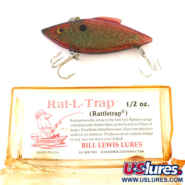 Bill Lewis Rat-L-Trap, czerwony z zielonym brokatem, 14 g wobler #4793
