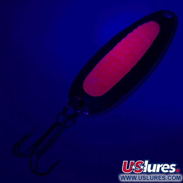  Blue Fox Pixee UV (świeci w ultrafiolecie), młotkowany nikiel/różowy, 7 g błystka wahadłowa #4841