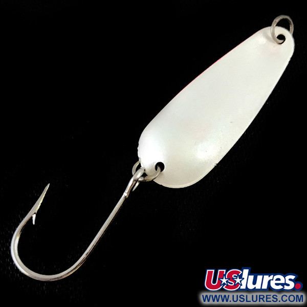 Dick Nite Spoons Dick Nite #2, perłowy biały/czerwony UV - świeci w świetle ultrafioletowym, 1,7 g błystka wahadłowa #4874