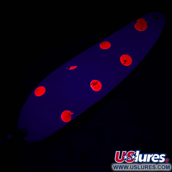 Eppinger Dardevle Cop-E-Cat 7400, biały/nikiel/czerwony UV - świeci w świetle ultrafioletowym, 14 g błystka wahadłowa #4915