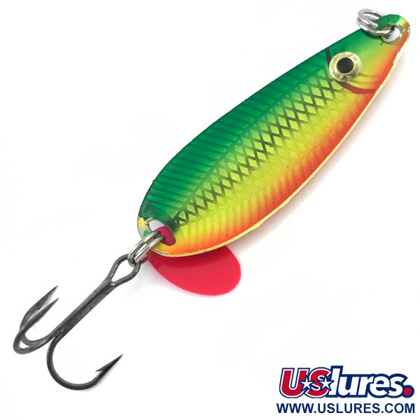  Key Largo Syco Spoon UV (świeci w ultrafiolecie), Tęczowa ryba, 14 g błystka wahadłowa #6102