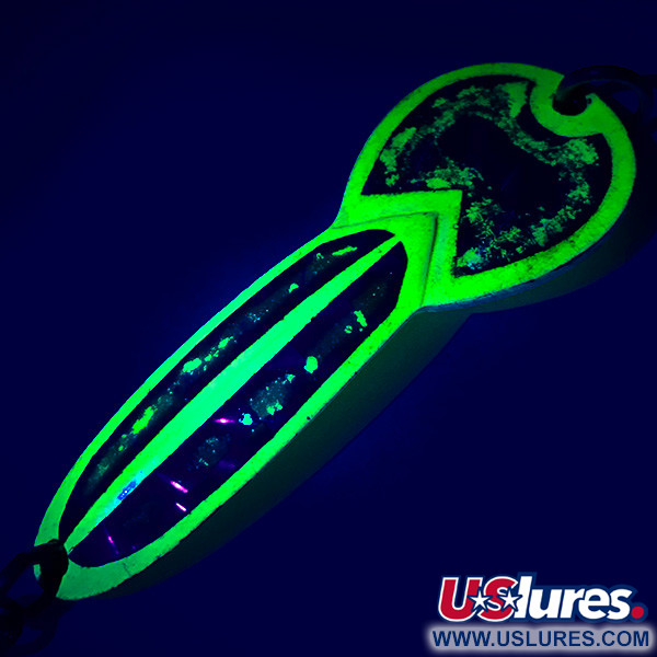  Glen Evans Loco 3 UV (świeci w ultrafiolecie), żółty/hologram UV - świeci w ultrafiolecie, 17 g błystka wahadłowa #5125
