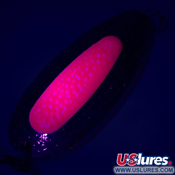  Blue Fox Pixee UV (świeci w ultrafiolecie), nikiel młotkowany/czerwony, 24 g błystka wahadłowa #5179