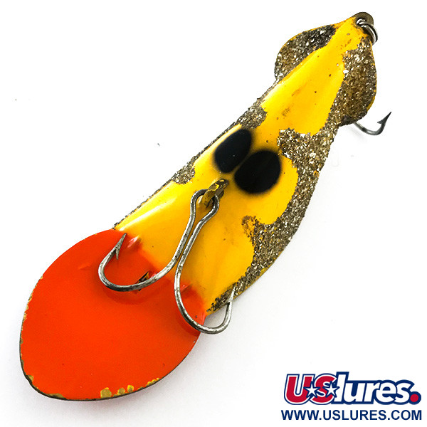 Buck Perry Spoonplug, żółty/pomarańczowy/szary brokat, 21 g błystka wahadłowa #5220