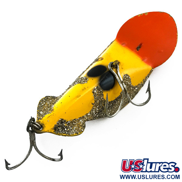  Buck Perry Spoonplug, żółty/pomarańczowy/szary brokat, 21 g błystka wahadłowa #5220