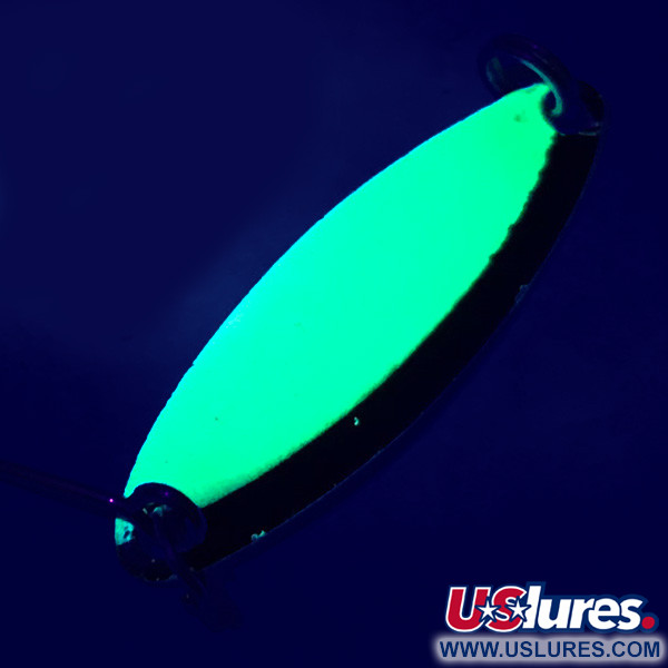 Luhr Jensen Needlefish 1 UV (świeci w ultrafiolecie), Chartreuse/Czarny/Biały, 2 g błystka wahadłowa #5343