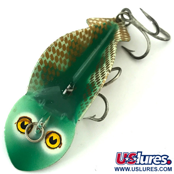  Buck Perry Spoonplug, zielony/biały/złoty/czerwony, 7 g błystka wahadłowa #5670