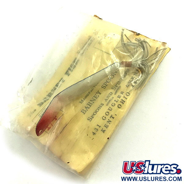 Barney Fish Lure  Błystka antyzaczepowa Barney Spoon, biały/czerwony, 7 g błystka wahadłowa #5739