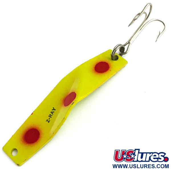 Z-RAY Lures Z-Ray Model 125, żółty/czerwony Blask, 11 g błystka wahadłowa #5939