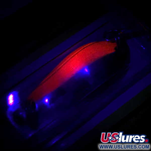 Luhr Jensen Krocodile Stubby UV (świeci w ultrafiolecie), nikiel/pomarańczowy/UV - świeci w świetle ultrafioletowym, 5 g błystka wahadłowa #6085