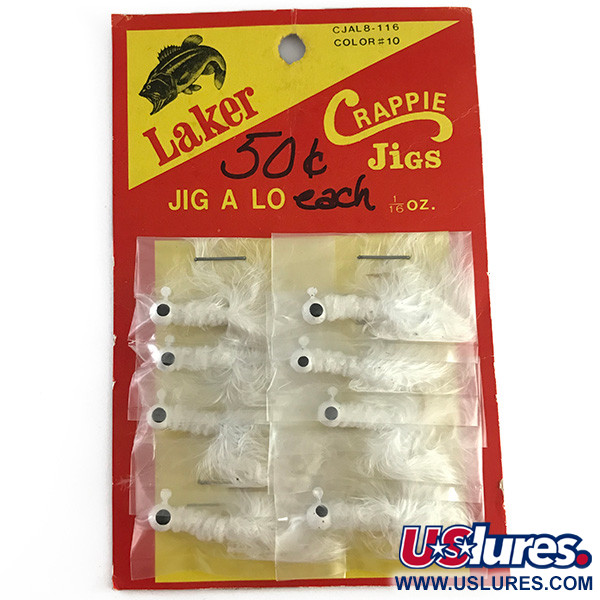 Lake Products Crappie Jigs, biały, 2 g  #6147