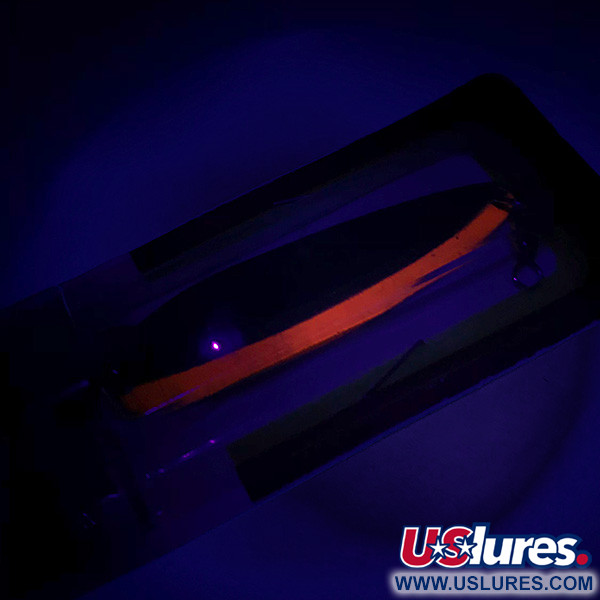 Luhr Jensen Krocodile DIE #4 UV (świeci w ultrafiolecie), nikiel/czerwony, 14 g błystka wahadłowa #6195