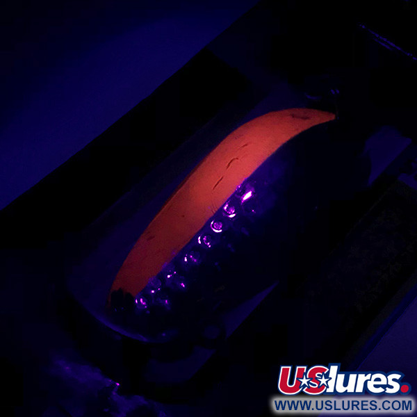  Luhr Jensen Krocodile Stubby UV (świeci w ultrafiolecie), nikiel młotkowany/czerwony UV - świeci w ultrafiolecie, 18 g błystka wahadłowa #6222